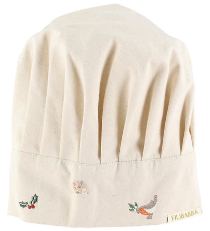 Filibabba Forklæde Og Kokkehue - Wonderful Winter m. Broderi Filibabba Forklæde Og Kokkehue - Wonderful Winter m. Broderi