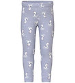 Name It Leggins - NmfDavina - Icelandic Blue/Swans