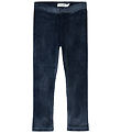 Name It Leggins - NmfVeloa - Fløjl - Dark Sapphire