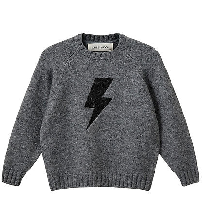 Sofie Schnoor Bluse - Strik - Uld - Dark Grey Sofie Schnoor Bluse - Strik - Uld - Dark Grey