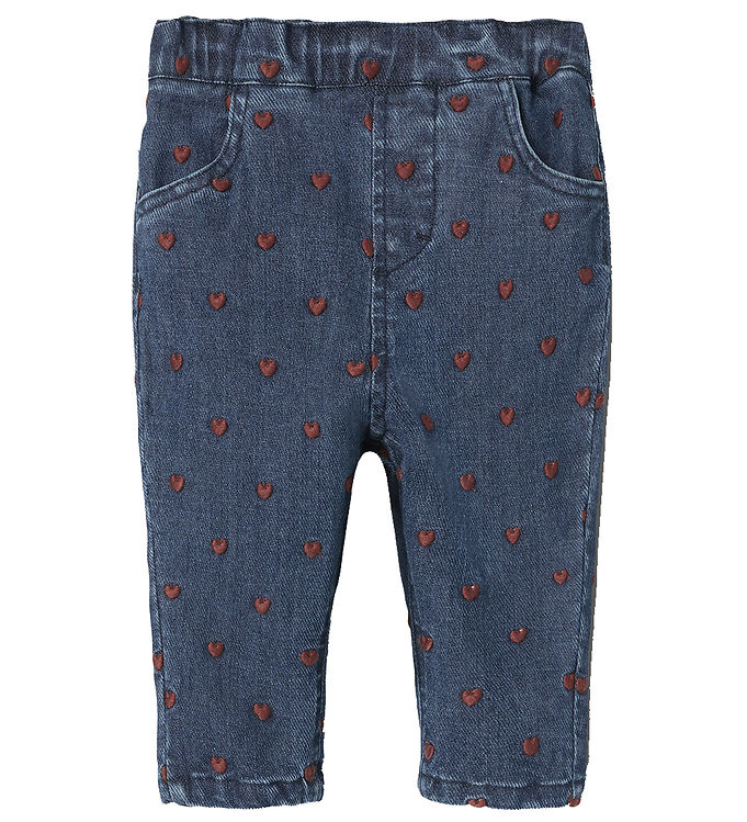 Lil Atelier Jeans - Loose - NbfLiva - Dark Blue Denim/Heart Emb