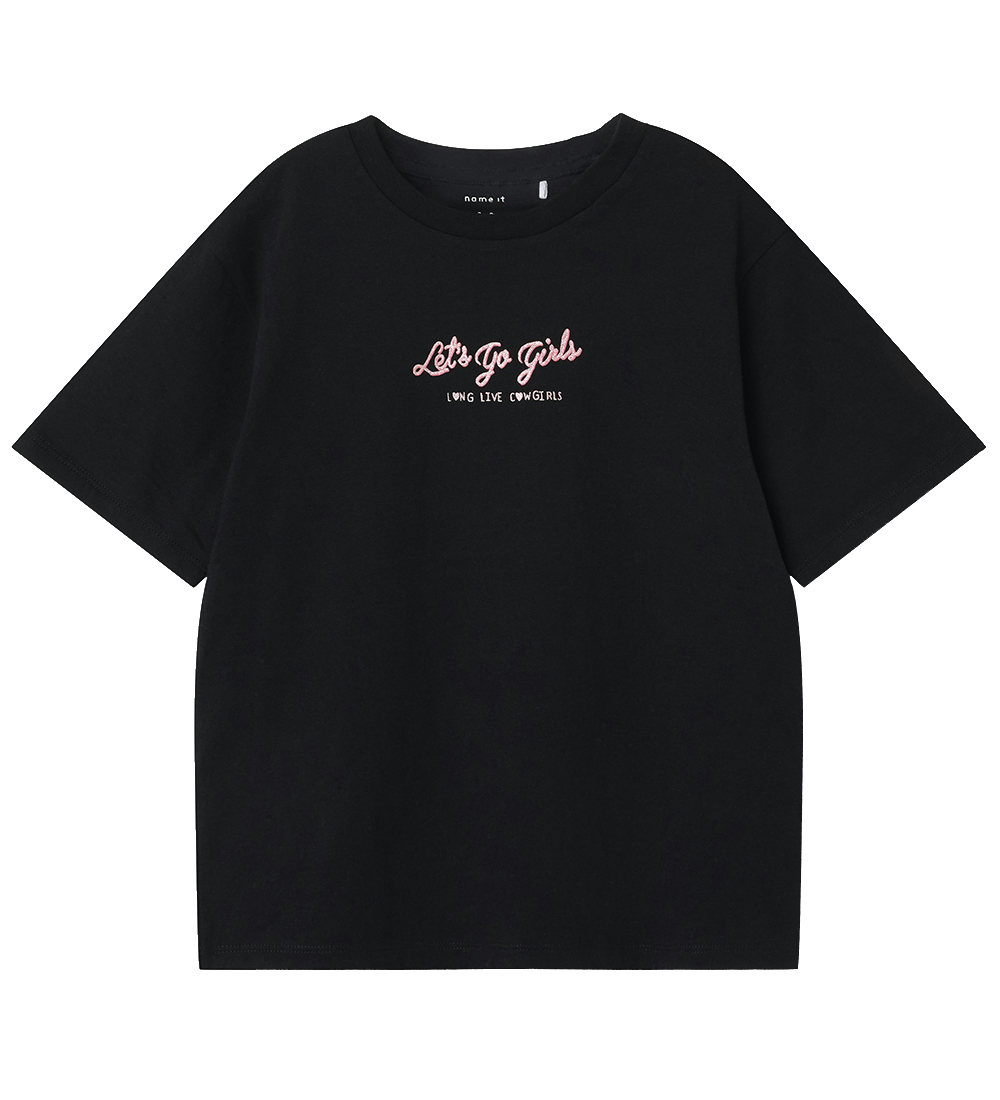 Name It T-Shirt - NkfReba - Black - Name It - 6 Jahre (116) - T-Shirts