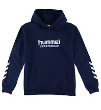 Hummel Hættetrøje - hmlJr Logo Hoodie - Dress Blue Hummel Hættetrøje - hmlJr Logo Hoodie - Dress Blue