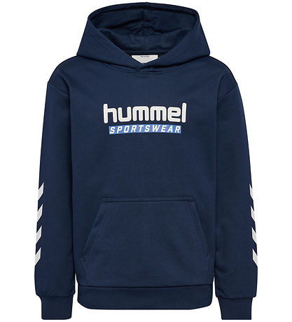Hummel Hættetrøje - hmlJr Logo Hoodie - Dress Blue