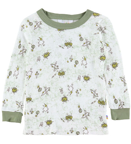 Joha Nattøj - 2-Delt - Bambus - Off White m. Print Joha Nattøj - 2-Delt - Bambus - Off White m. Print