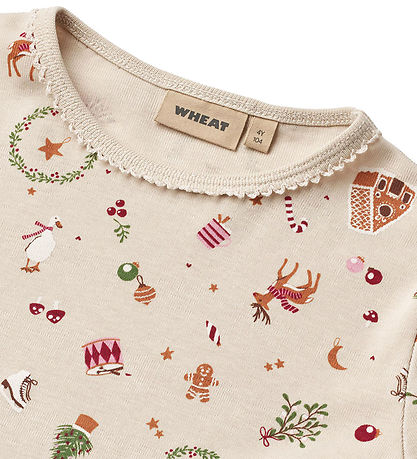 Wheat Nattøj - 2-delt - Mila - Offwhite Holiday