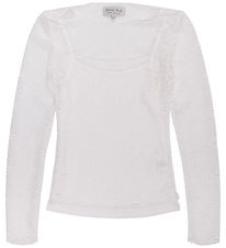 Hound Bluse - Lace - Off White m. Hulmønster Hound Bluse - Lace - Off White m. Hulmønster