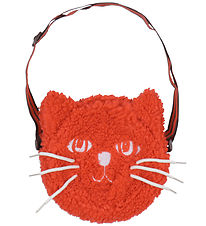 Mini Rodini Skuldertaske - Cat Fuzzy Mini - Rød Mini Rodini Skuldertaske - Cat Fuzzy Mini - Rød