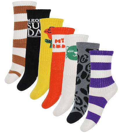 Mini Rodini Strømper - 7-pak - Cats - Multi Mini Rodini Strømper - 7-pak - Cats - Multi