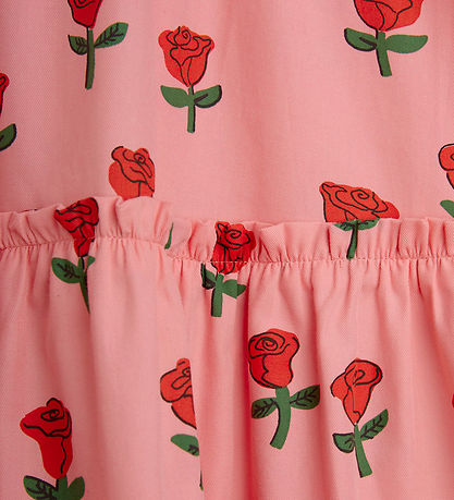 Mini rodini Kjole - Roses AOP Puff - Pink