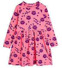 Mini rodini Kjole - Squiggly Cats AOP - Pink Mini rodini Kjole - Squiggly Cats AOP - Pink