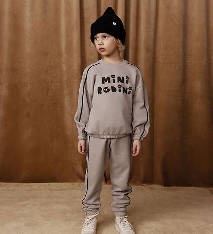 Mini Rodini Sweatshirt - Cats - Grey Mini Rodini Sweatshirt - Cats - Grey