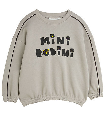 Mini Rodini Sweatshirt - Cats - Grey Mini Rodini Sweatshirt - Cats - Grey