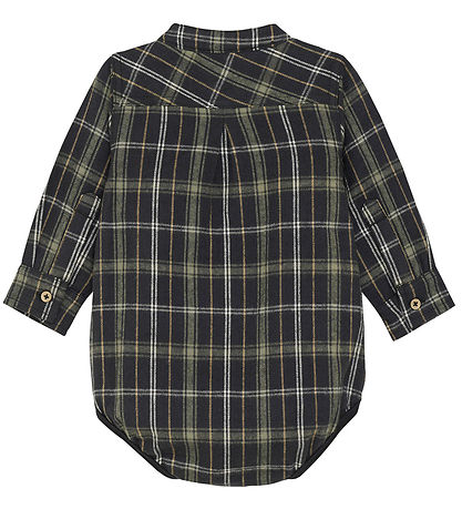 Minymo Skjortebody l/æ - Dark Navy m. Tern