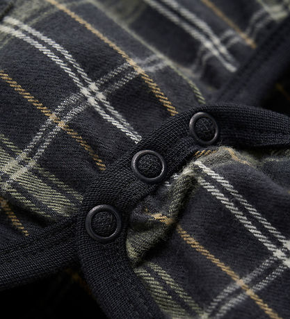 Minymo Skjortebody l/æ - Dark Navy m. Tern