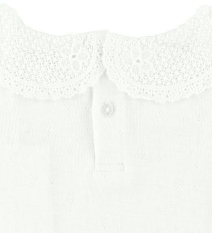 Name It Blouse - Wool - NmfWang - Snow White w. Ruffle/Pointelle Name It Blouse - Wool - NmfWang - Snow White w. Ruffle/Pointelle
