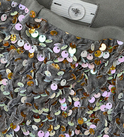 Name It Bukser - NkfRunica - Granite Grey/Gold and White