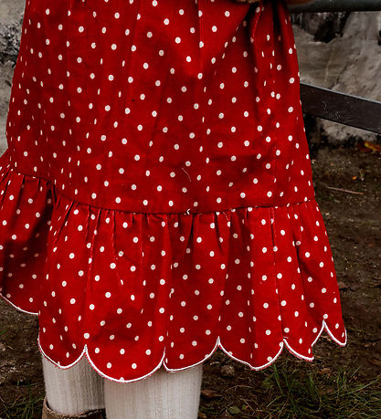 Fliink Nederdel - Fløjl - Dolly Dot - Pompeian Red