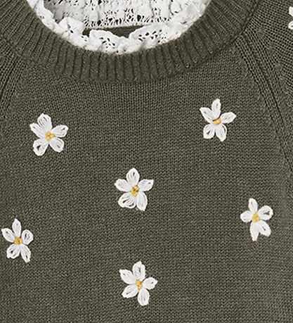 Fliink Kjole - Strik - Daisy Hand Embroidered - Beetle