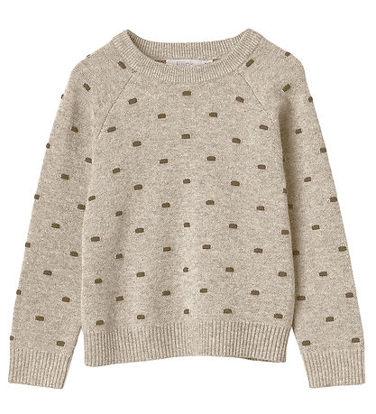 Fliink Bluse - Strik - Benna Dot - Humus/Carafe Fliink Bluse - Strik - Benna Dot - Humus/Carafe