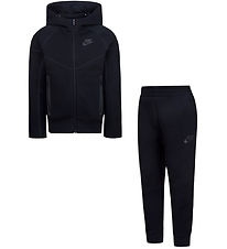 Nike Sweatsæt - Tech - Cardigan/Sweatpants - Sort Nike Sweatsæt - Tech - Cardigan/Sweatpants - Sort
