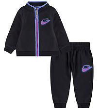 Nike Træningssæt - Cardigan/Bukser - Sort/Lilla Nike Træningssæt - Cardigan/Bukser - Sort/Lilla