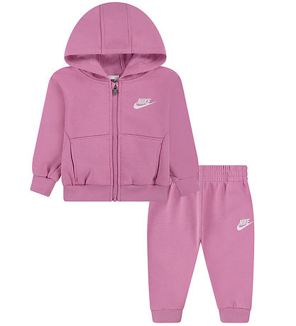 Nike Sweatsæt - Cardigan/Sweatpants - Magic Flamingo Nike Sweatsæt - Cardigan/Sweatpants - Magic Flamingo