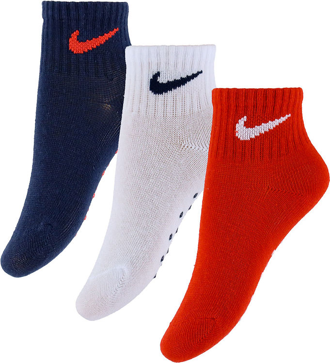 Nike Strømper - 3-pak - Non-Slip - University Red/Navy/Hvid