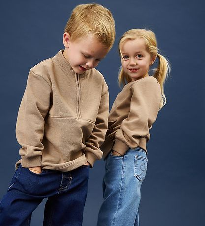 Minymo Sweatshirts - 2-pak - Half Zip - Fossil