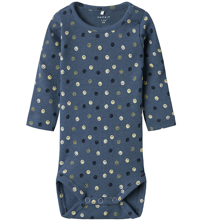 Name It China Blue Smiley Body - Str. 0m 50cm
