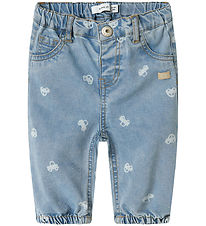 Name It Jeans - NbmBen - Medium+ Blue Denim w. Cars Name It Jeans - NbmBen - Medium+ Blue Denim w. Cars