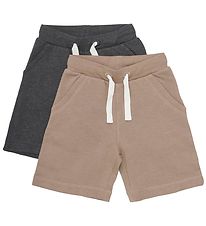 Minymo Sweatshorts - 2-pak - Fossil Minymo Sweatshorts - 2-pak - Fossil