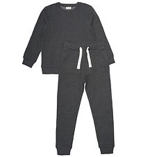 Minymo Sweatsæt - Dark Grey Melange Minymo Sweatsæt - Dark Grey Melange