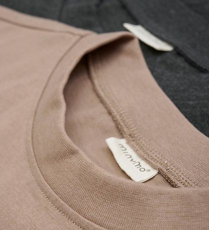 Minymo T-shirts - 2-pak - Fossil Minymo T-shirts - 2-pak - Fossil