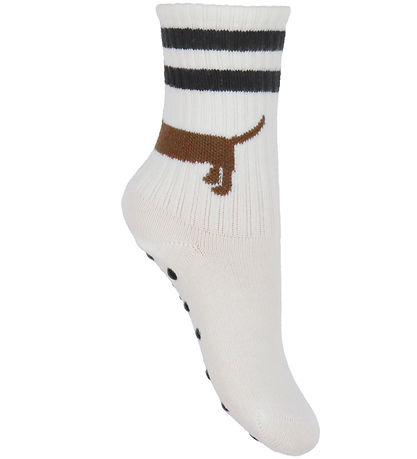 Mini Rodini Strømper - Dog - Offwhite