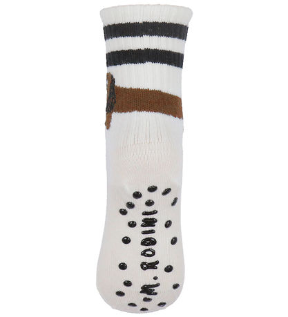Mini Rodini Strømper - Dog - Offwhite