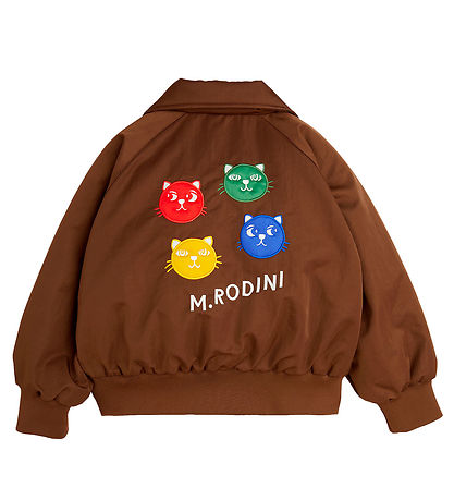 Mini Rodini Bomberjakke - Cool Cats - Brun 