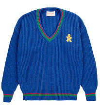 Bobo Choses Bluse - Strik - Gingerbread - Blue Bobo Choses Bluse - Strik - Gingerbread - Blue