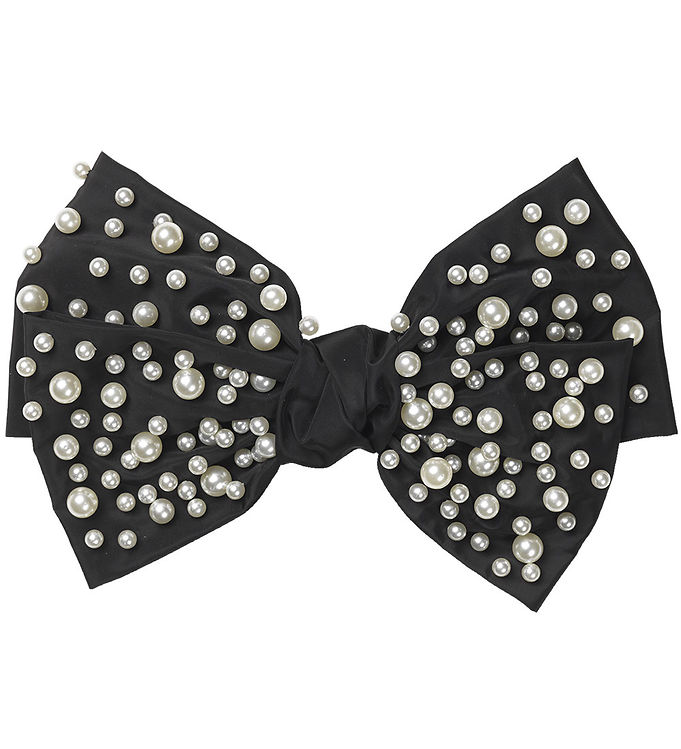 DAY ET Hårspænde - Pearl Bead Hair Bow - 20x11,5 cm - Black