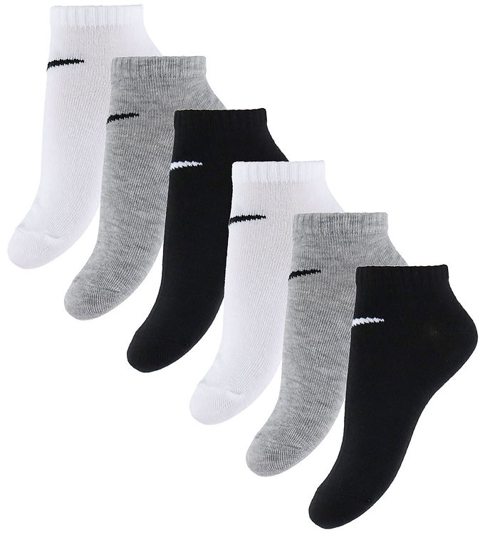 Nike Ankeltrømper - No Show - 6-pak - Hvid/Sort/Grå