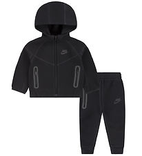 Nike Sweatsæt - Tech - Cardigan/Sweatpants - Sort Nike Sweatsæt - Tech - Cardigan/Sweatpants - Sort