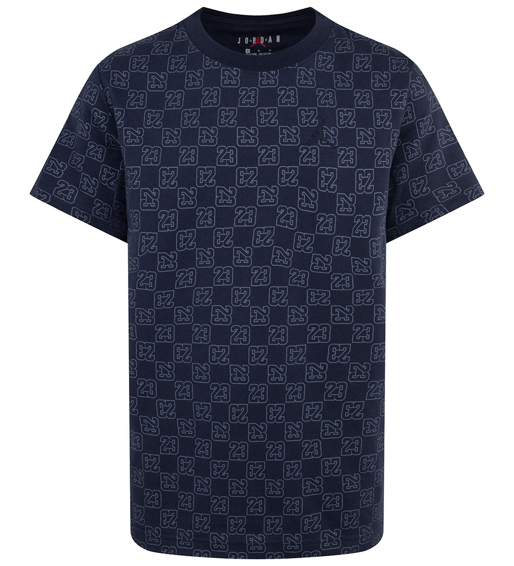 Jordan T-Shirt - Midnight Navy m. Print - Jordan - 10-12 Jahre (140-152) - T-Shirts