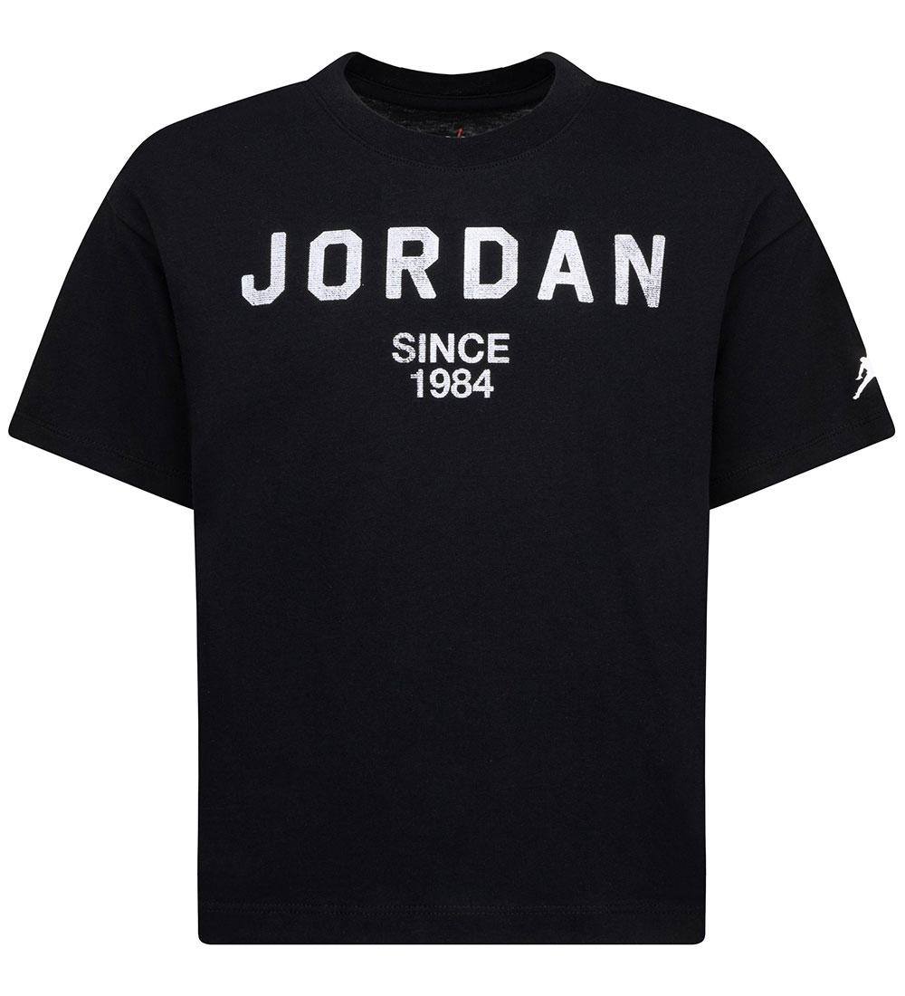 Jordan T-Shirt - Schwarz m. Print - Jordan - 8-10 Jahre (128-140) - T-Shirts
