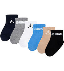 Jordan Ankelstrømper - 6-pak - Blå/Grå/Beige/Hvid/Sort Jordan Ankelstrømper - 6-pak - Blå/Grå/Beige/Hvid/Sort