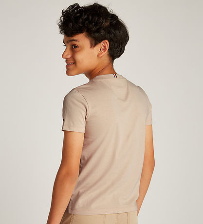 Tommy Hilfiger T-shirt - Mini Corp Logo - Classic Beige