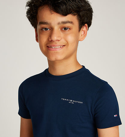 Tommy Hilfiger T-shirt - Mini Corp Logo - Dark Night Navy Tommy Hilfiger T-shirt - Mini Corp Logo - Dark Night Navy