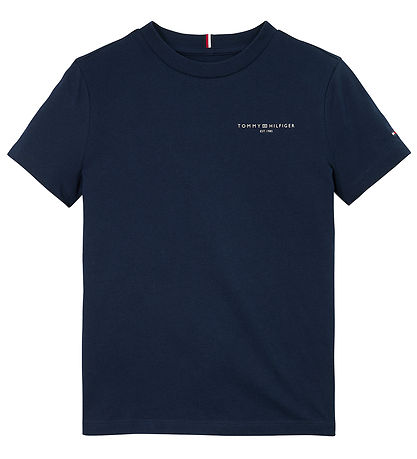 Tommy Hilfiger T-shirt - Mini Corp Logo - Dark Night Navy Tommy Hilfiger T-shirt - Mini Corp Logo - Dark Night Navy