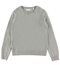 GANT Bluse - Strik - Uld - Shield - Warm Grey GANT Bluse - Strik - Uld - Shield - Warm Grey