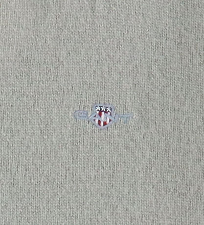 GANT Bluse - Strik - Uld - Shield - Warm Grey GANT Bluse - Strik - Uld - Shield - Warm Grey