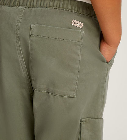 Calvin Klein Bukser - Twill Skater Cargo - Dusty Olive Calvin Klein Bukser - Twill Skater Cargo - Dusty Olive
